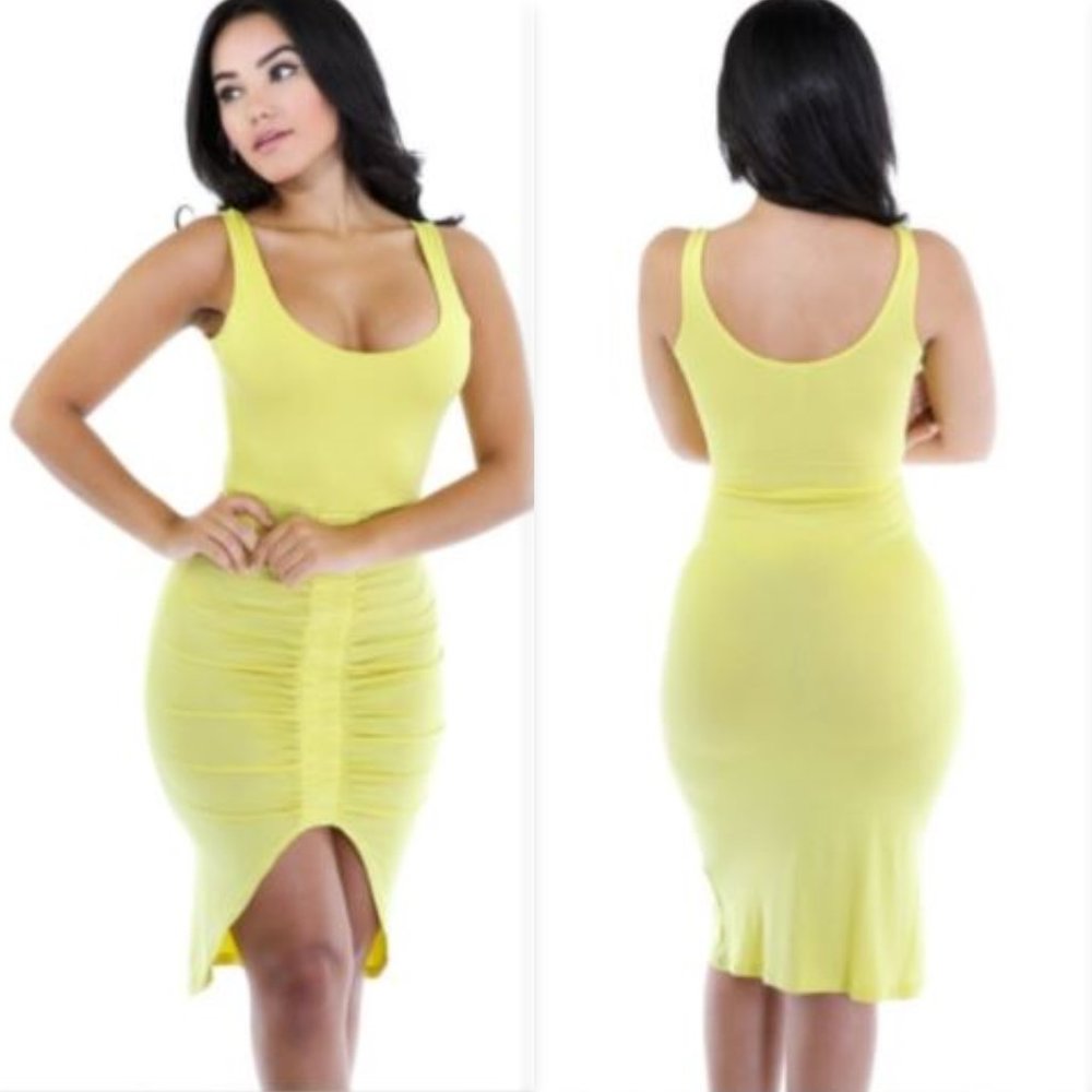 Yellow Hi Lo Dress